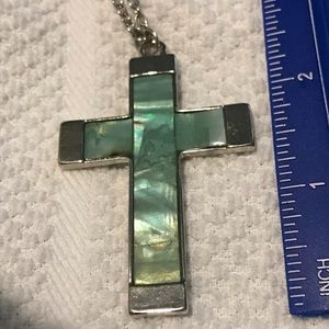 Light green Cross Necklace